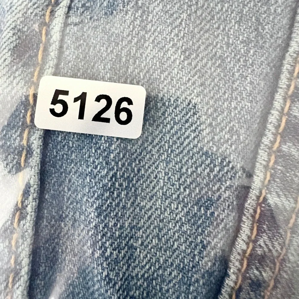 Levi's 522 Slim‎ Taper Distressed Jeans Men's 38x30 Blue Ripped Shredded Cotton